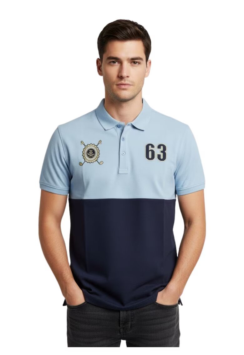 JEAN-LOUIS SCHERRER Tricou polo barbati albastru - bumbac