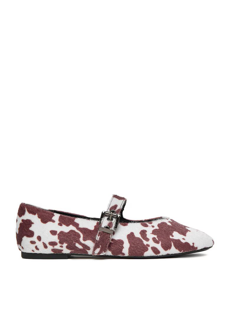 JENNY Balerini dama - textil - alb/rosu