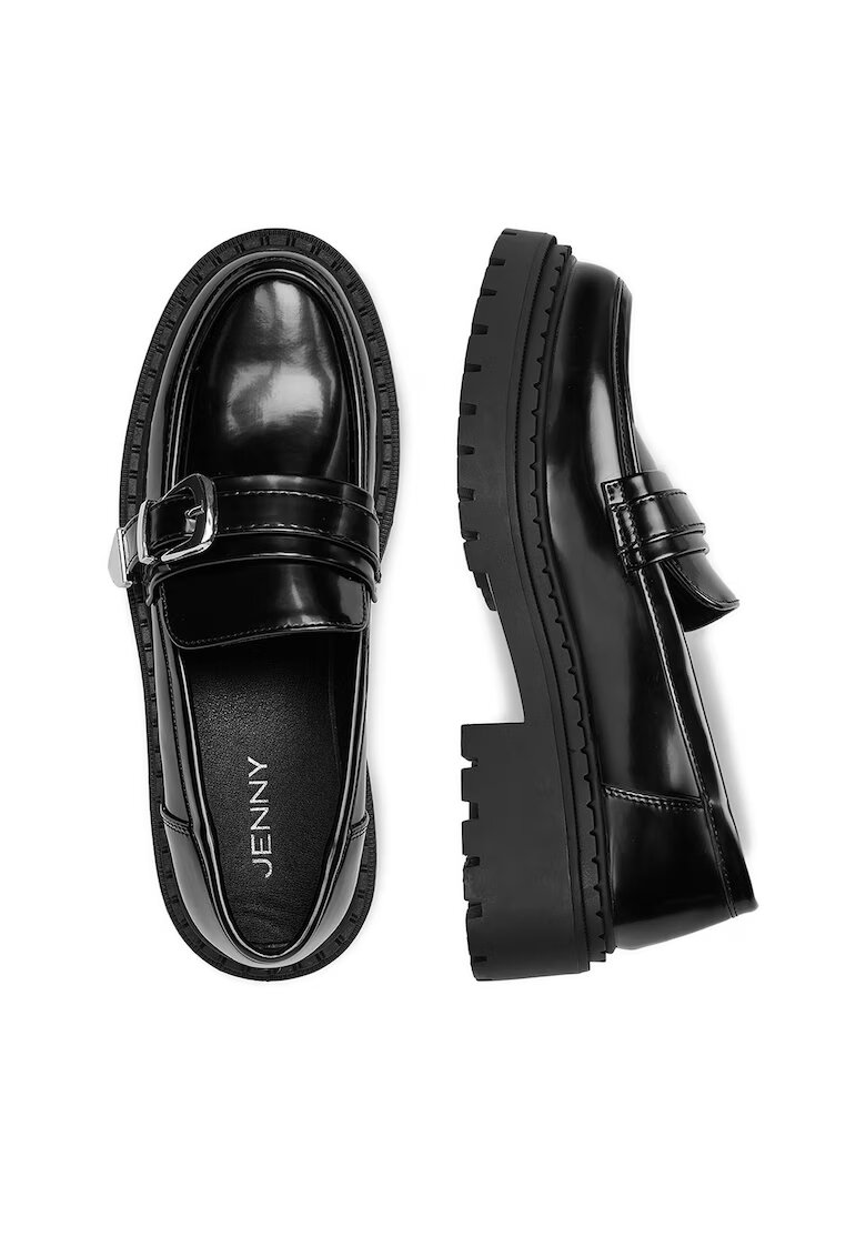 JENNY Mocasini dama model - negru - tesatura