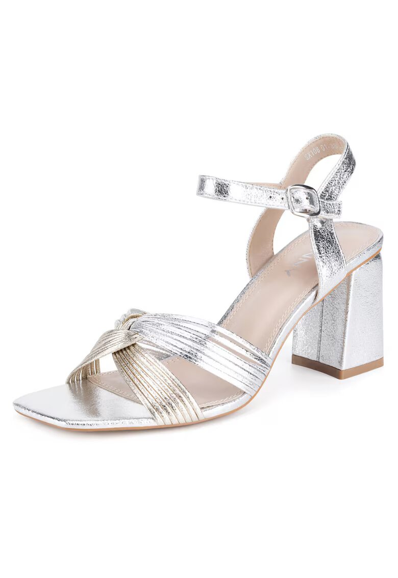 JENNY Sandale dama - SX108-01 - argintiu - tesatura -