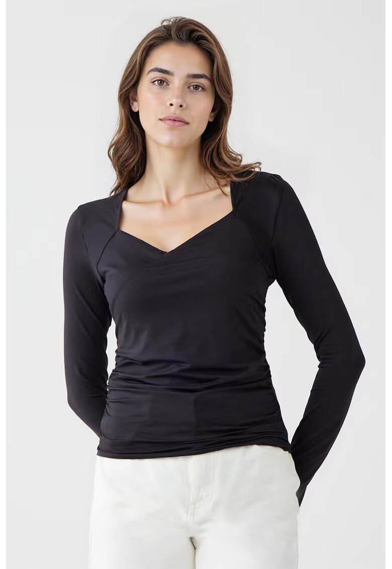 JIMMY KEY Bluza cu decolteu sweetheart - Negru