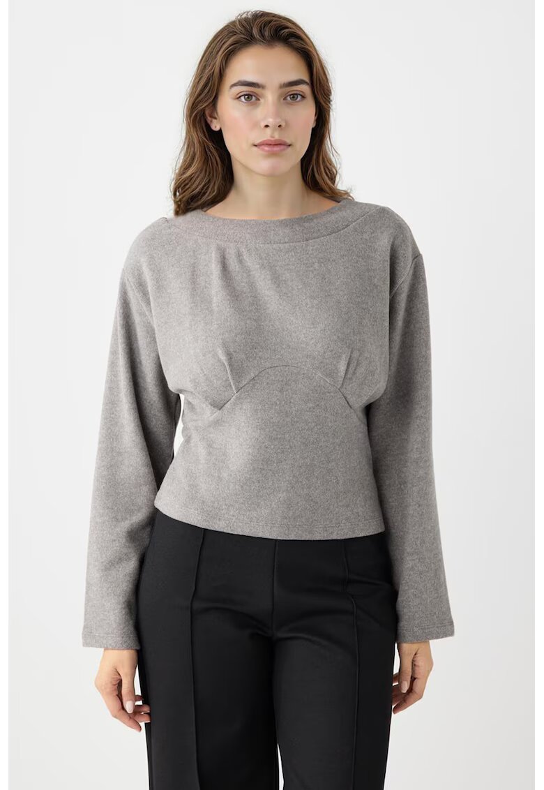 JIMMY KEY Bluza cu maneci cazute - Gri melange