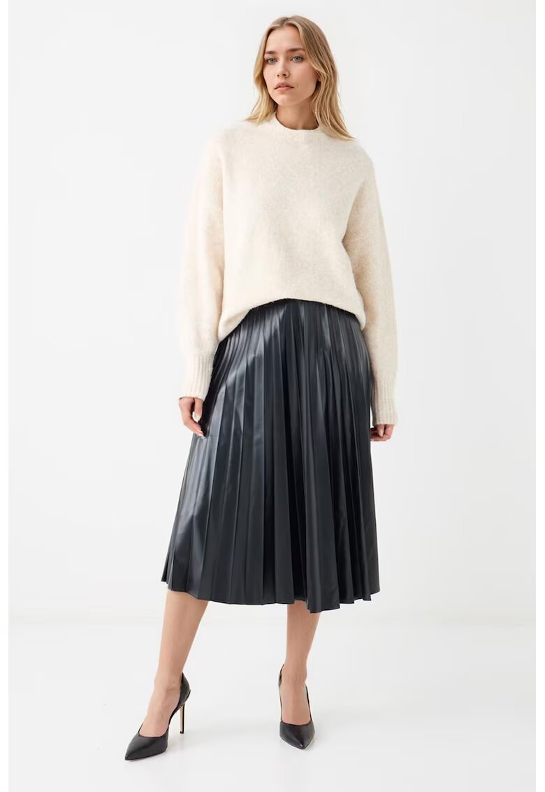 JIMMY KEY Fusta midi cu croiala in A - Negru stins