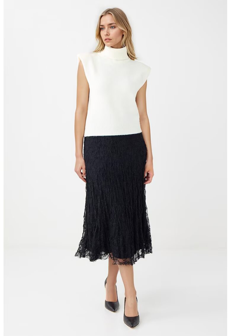 JIMMY KEY Fusta midi cu dantela - Negru