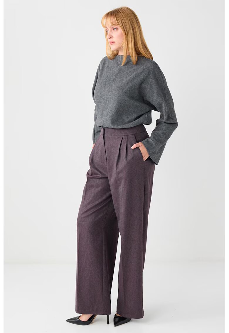 JIMMY KEY Pantaloni eleganti cu croiala ampla - Violet