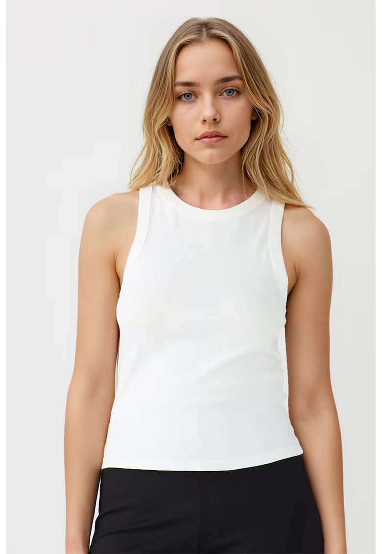 JIMMY KEY Top slim-fit din amestec de bumbac - Alb