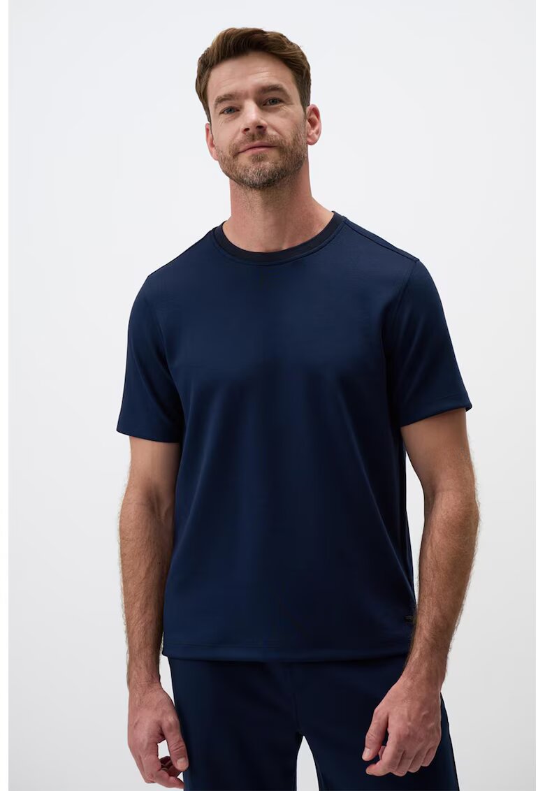 JIMMY KEY Tricou din amestec de modal cu decolteu la baza gatului