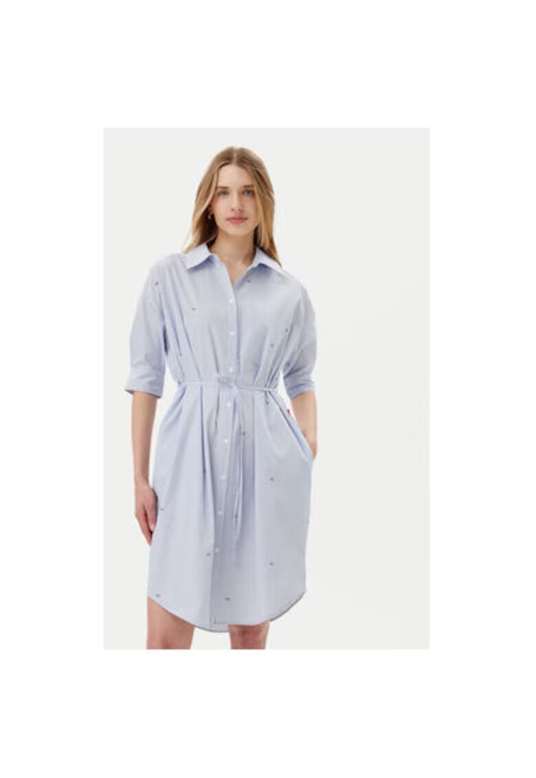 Joop! Jeans Camasa stil rochie dama - 10019224 30046173 - Bumbac - Albastru deschis - Albastru deschis