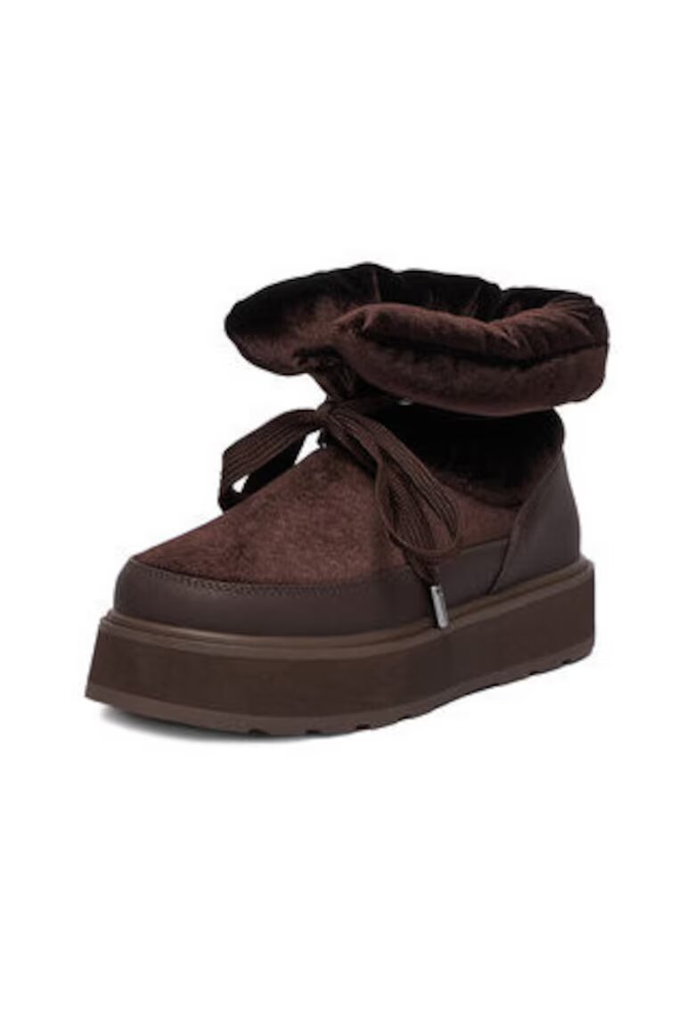 Juicy Couture Cizme dama maro - cu sireturi - material plastic