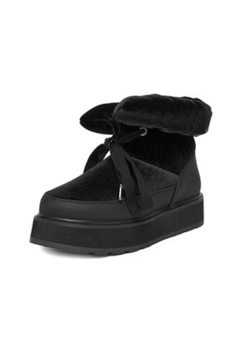 Juicy Couture Cizme dama negru - tesatura rotund - sireturi