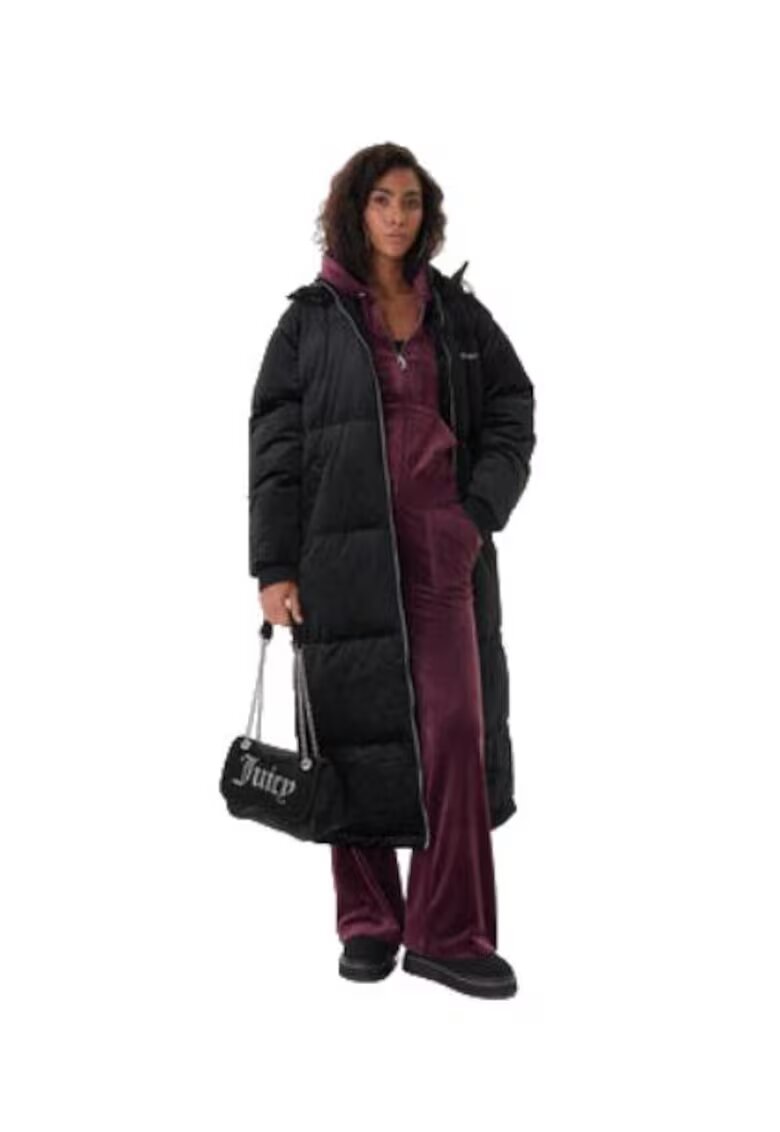 Juicy Couture Geaca lunga dama Century - sintetic/textil - negru