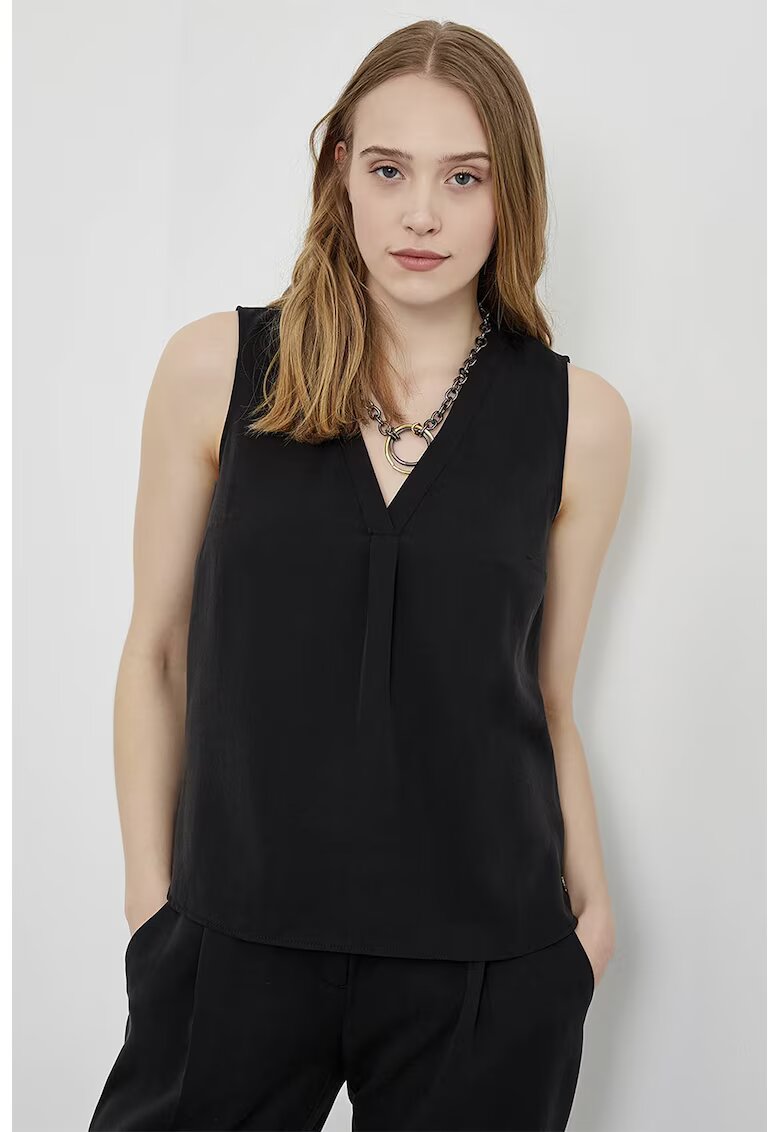 Just Like You Bluza din lyocell - fara maneci - Negru