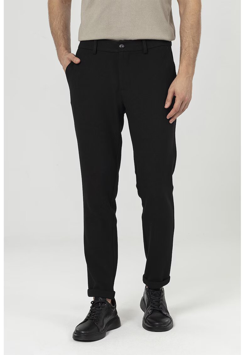 Just Like You Pantaloni chino uni - Negru