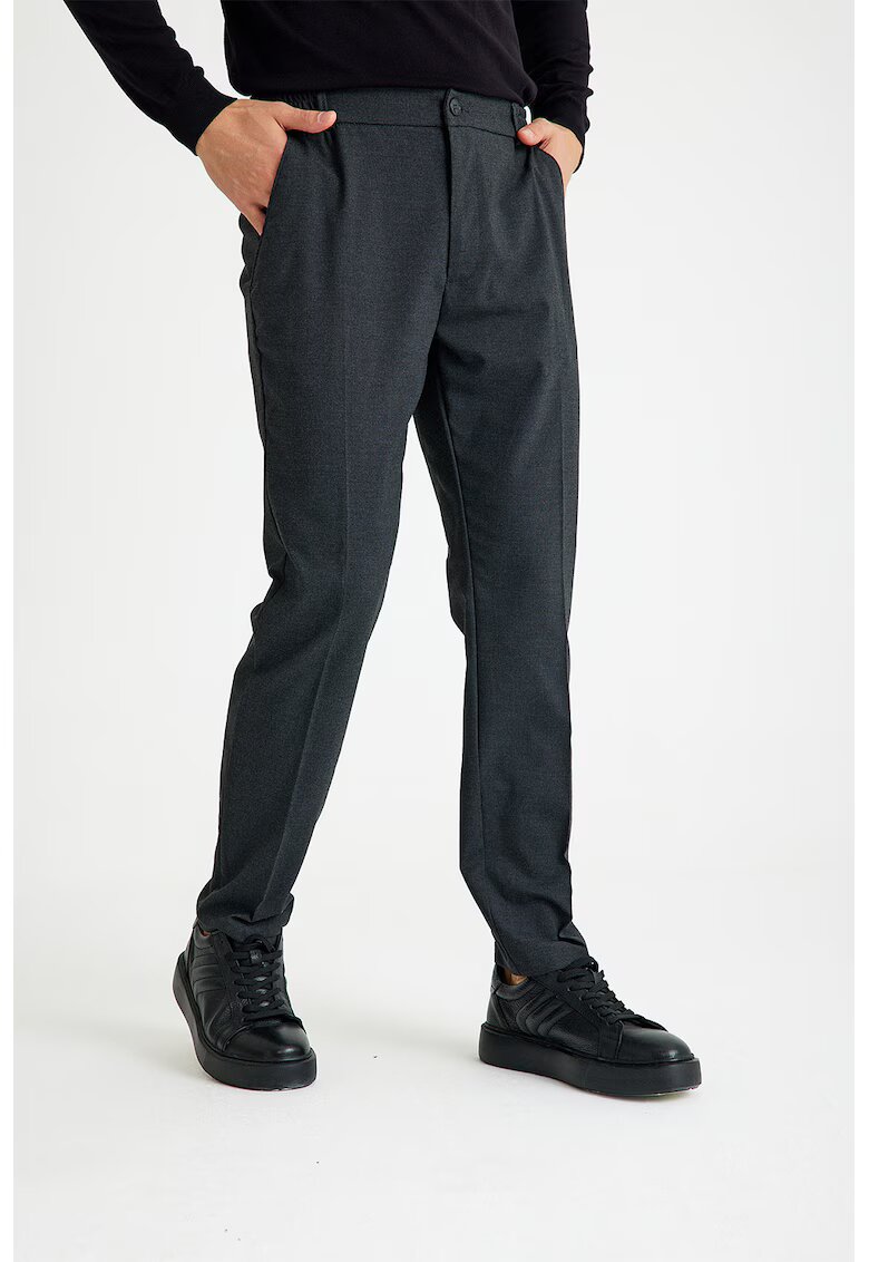 Just Like You Pantaloni conici cu talie elastica - Gri carbune