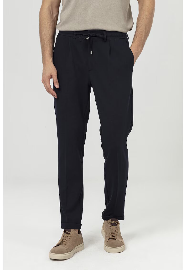 Just Like You Pantaloni uni cu snur - Albastru ultramarin