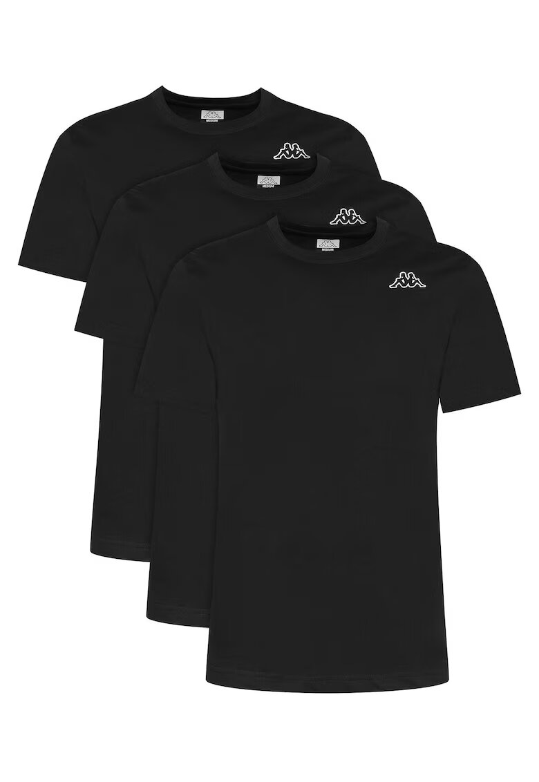 Kappa Set tricouri barbatesti negru - bumbac