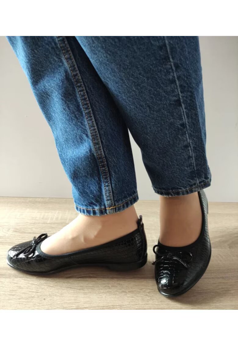 Karisma Pantofi Casual Perforati Dama 60005A 01-O Negri Croco - Negru - Negru