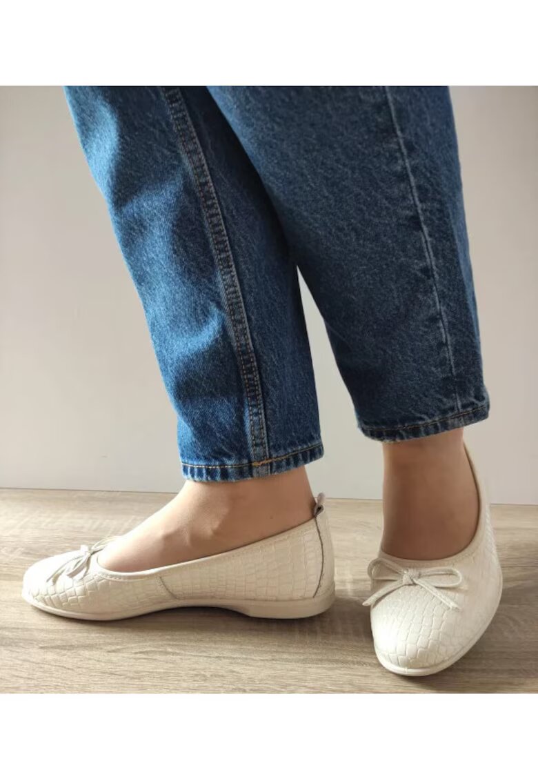 Karisma Pantofi Casual Perforati Dama 60005B 52-O Crem Croco - Crem - Crem
