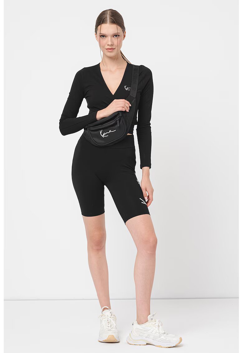 Karl Kani Bluza crop petrecuta - Negru
