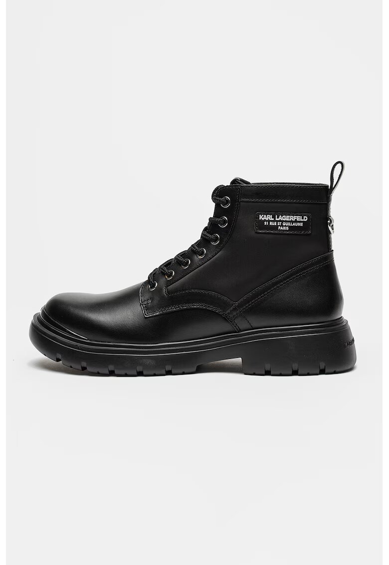 Karl Lagerfeld Bocanci din piele Mason 6 - Negru