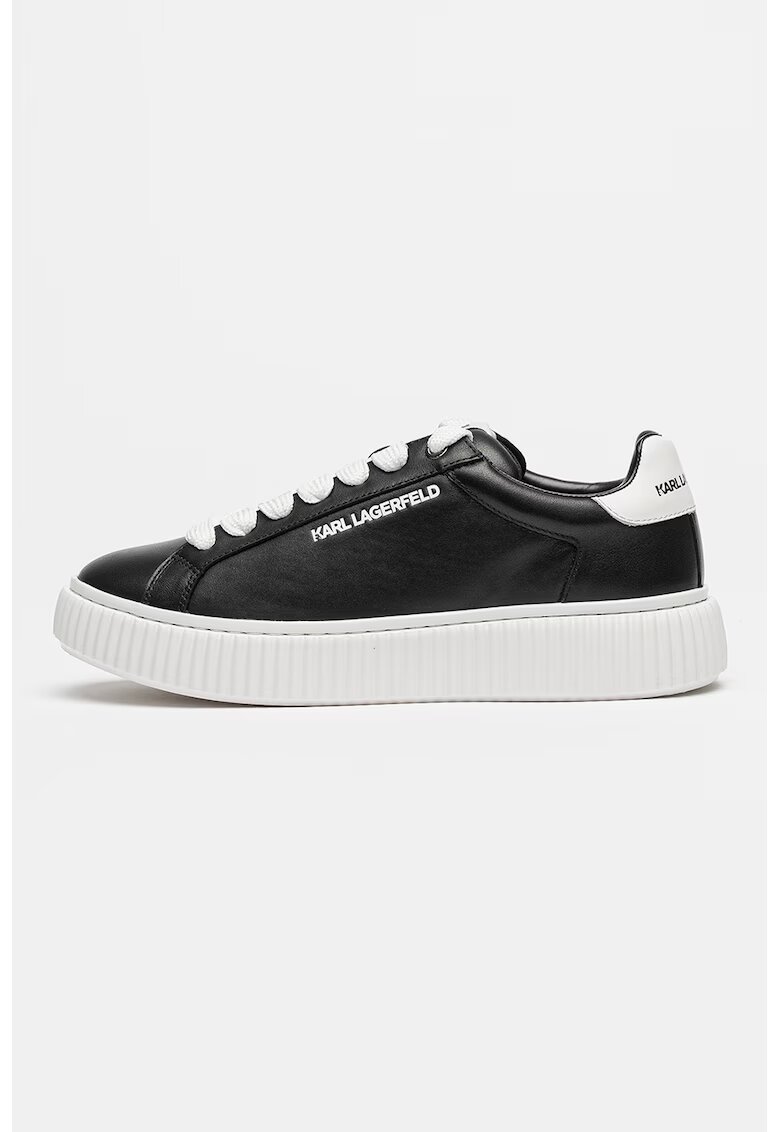 Karl Lagerfeld Pantofi sport de piele Kaprika - Negru