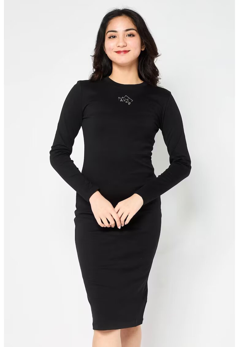 Karl Lagerfeld Rochie midi bodycon - Negru