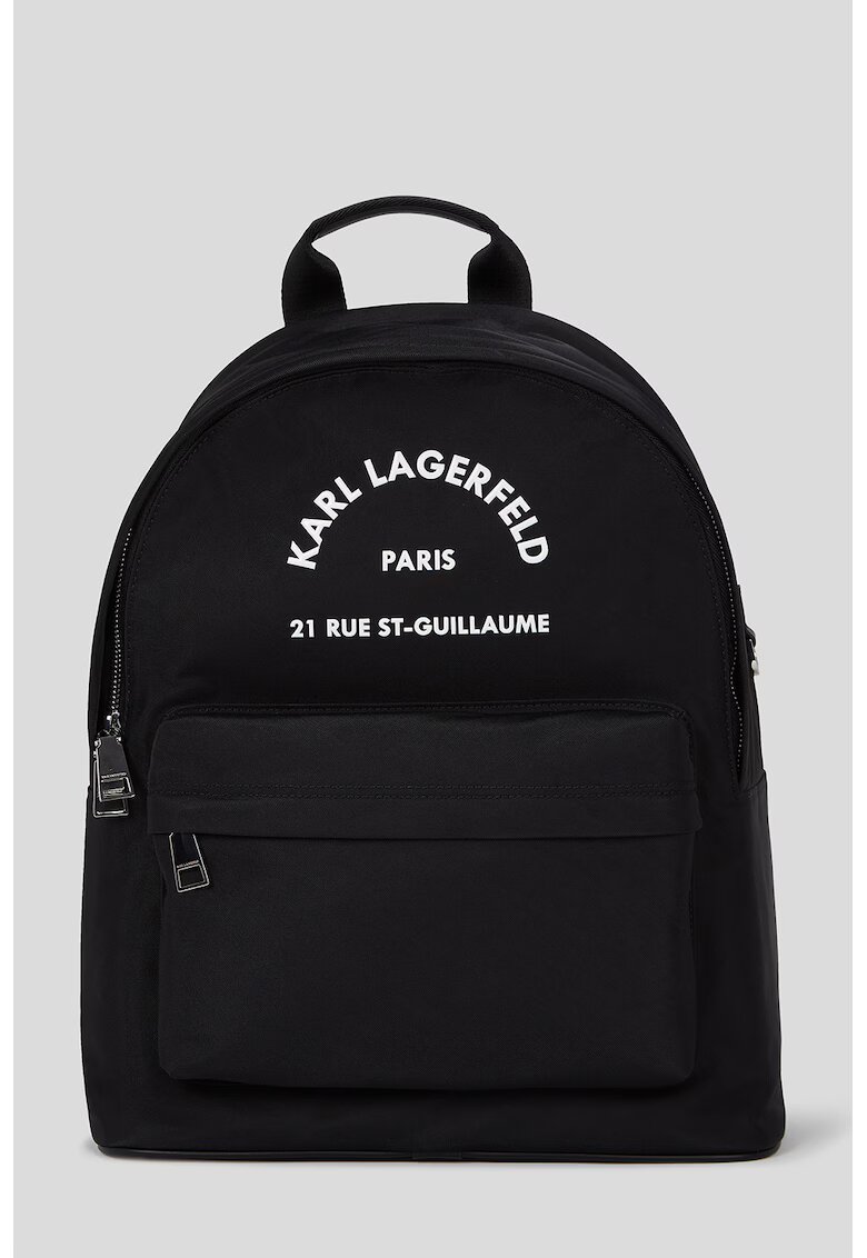 Karl Lagerfeld Rucsac de panza cu imprimeu logo contrastant - Negru