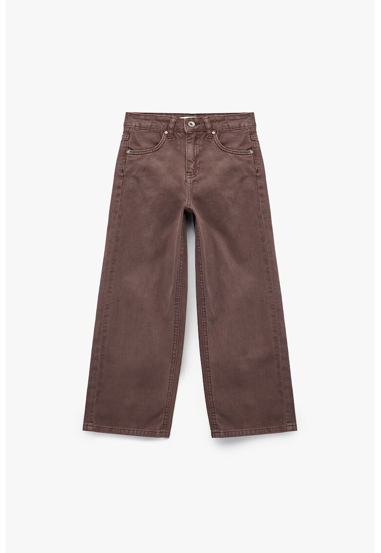 KOTON Blugi uni cu talie medie - Maro cognac