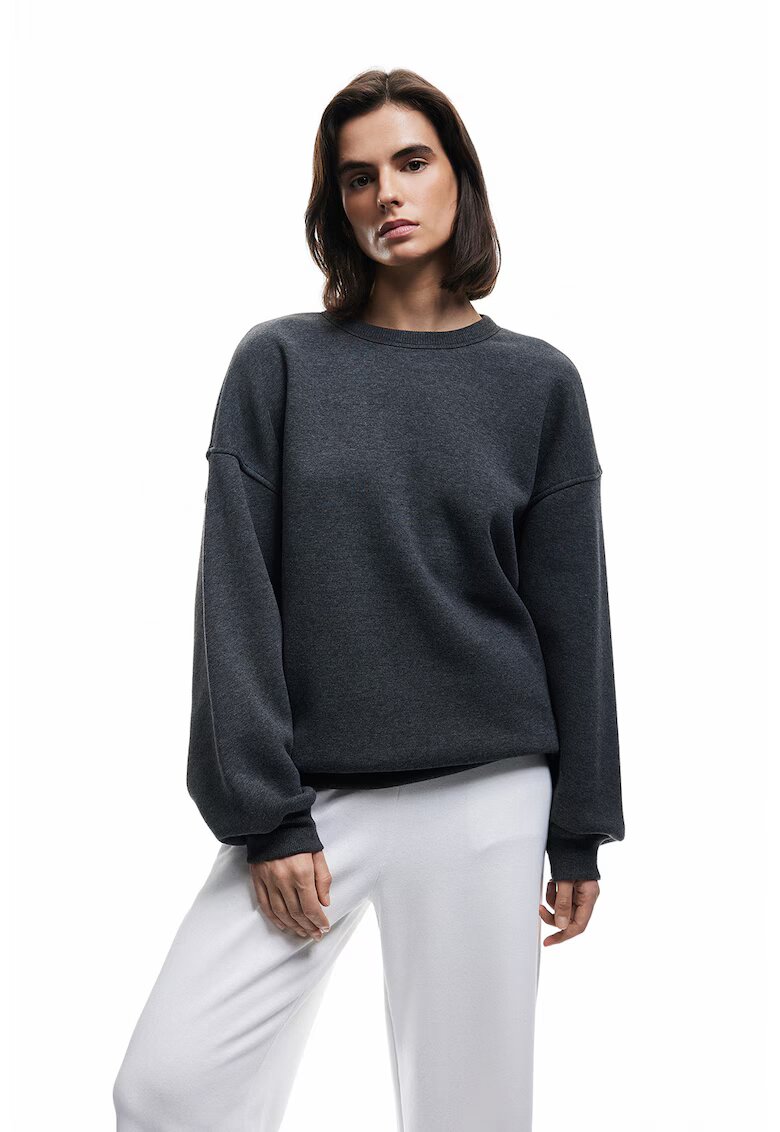 KOTON Bluza de trening cu maneci cazute - Negru
