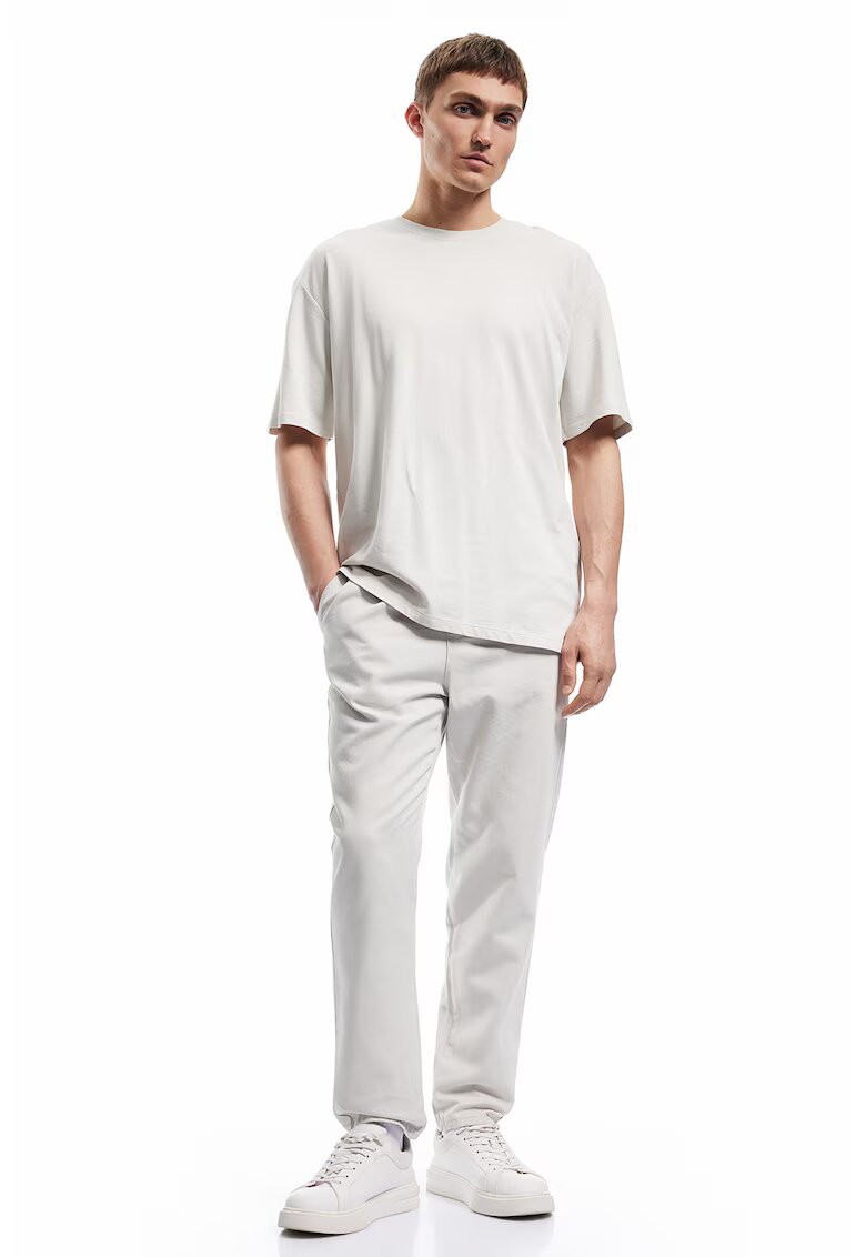 KOTON Pantaloni conici de bumbac cu buzunare laterale - Alb murdar