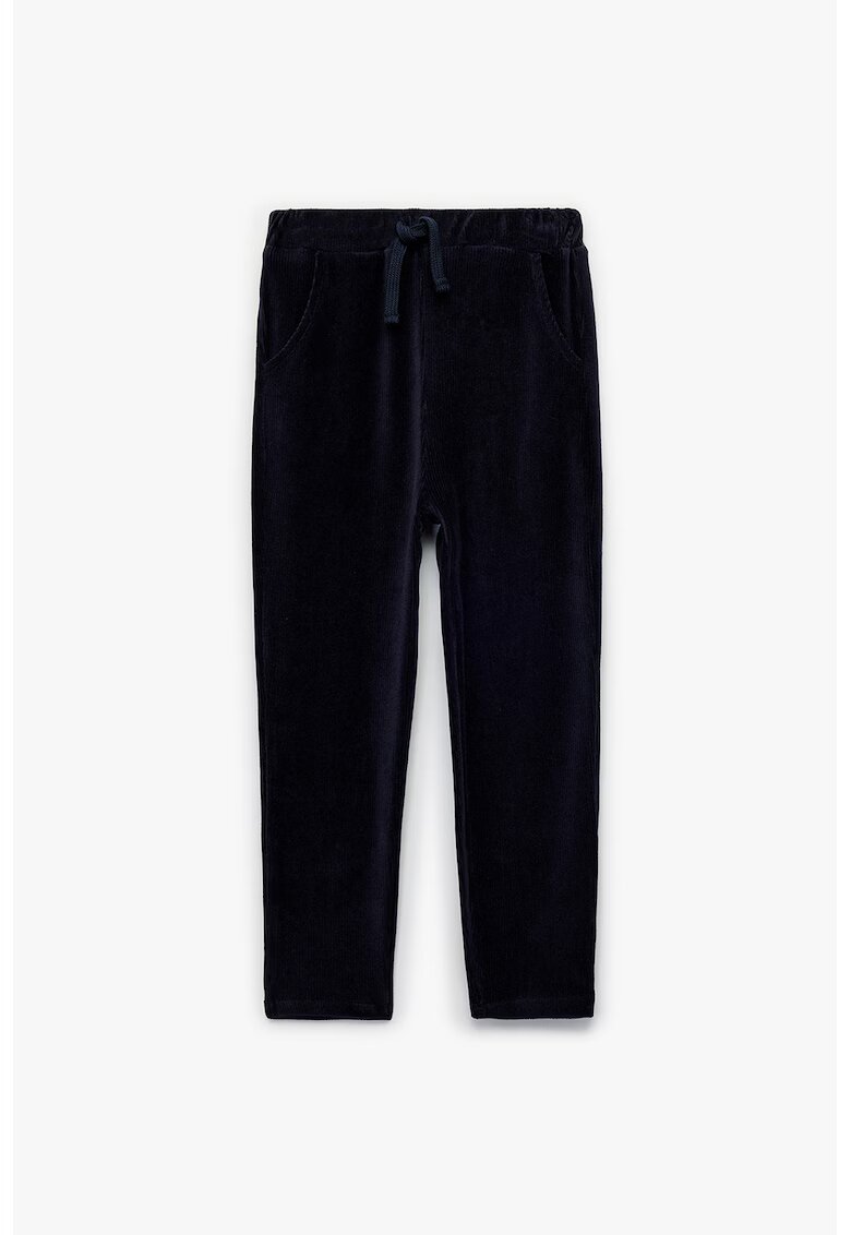 KOTON Pantaloni conici din amestec de bumbac - Albastru ultramarin