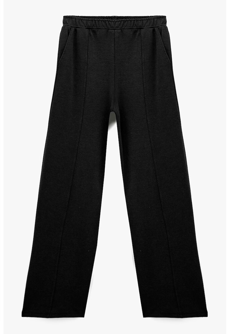 KOTON Pantaloni cu talie elastica si croiala ampla - Negru