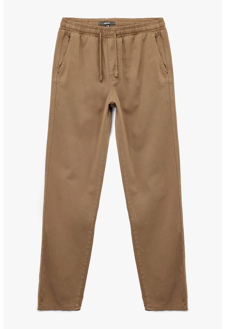 KOTON Pantaloni cu talie medie si snur de ajustare - Caramel