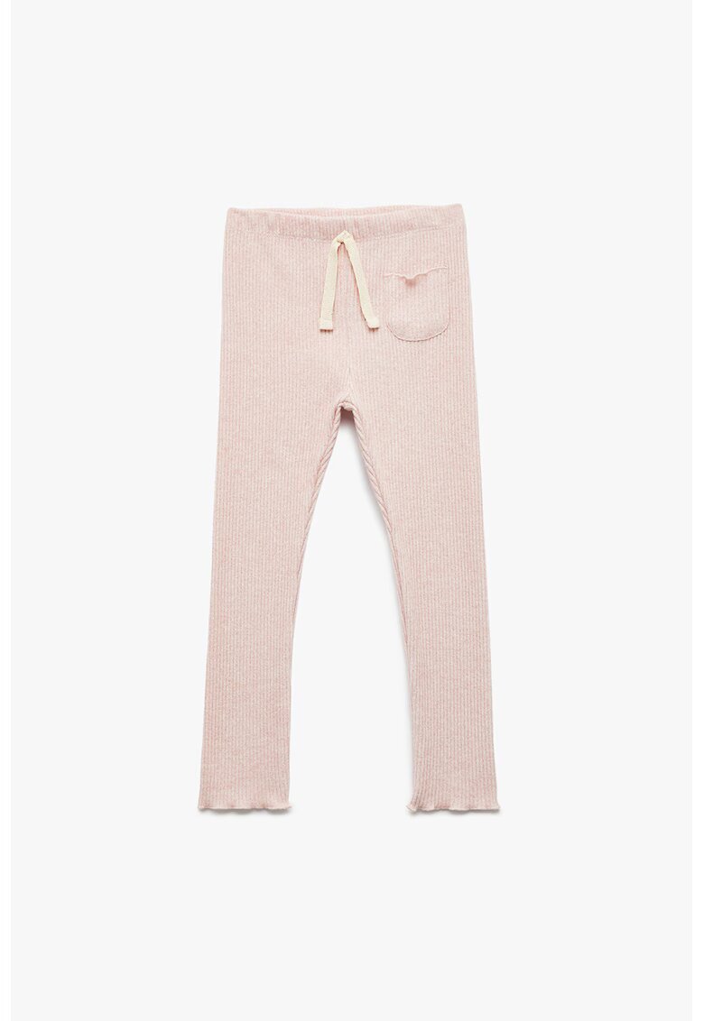 KOTON Pantaloni din amestec de bumbac cu talie elastica - Roz deschis