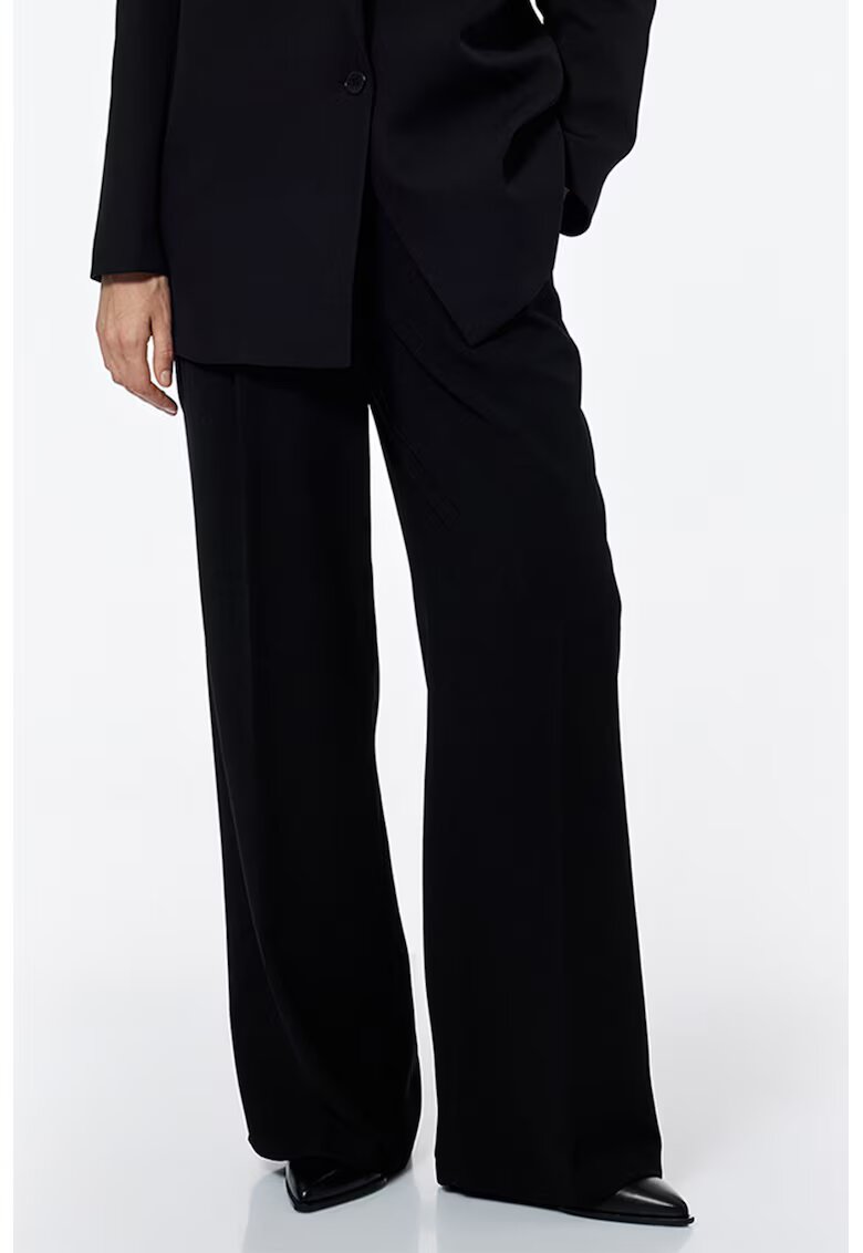 KOTON Pantaloni drepti eleganti cu buzunare laterale - Negru