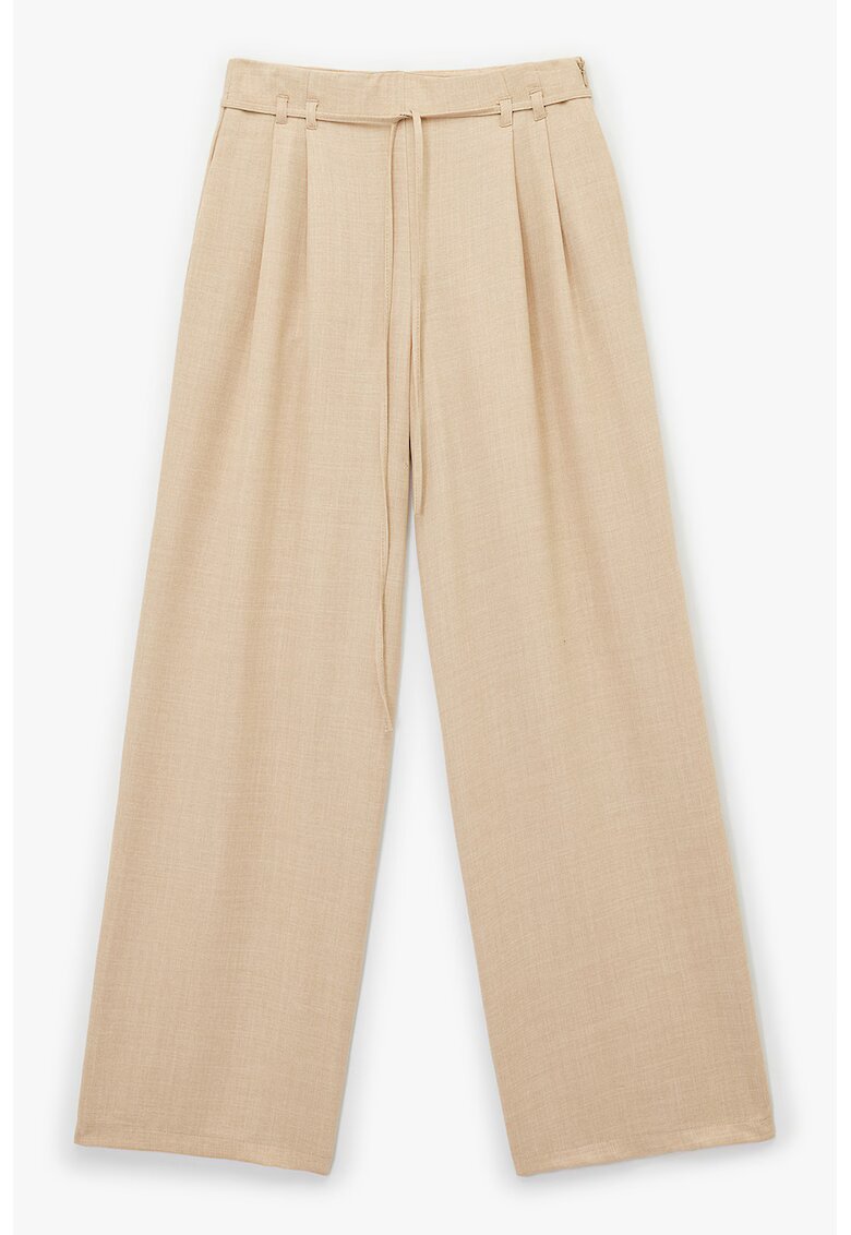 KOTON Pantaloni palazzo cu croiala ampla - Bej deschis