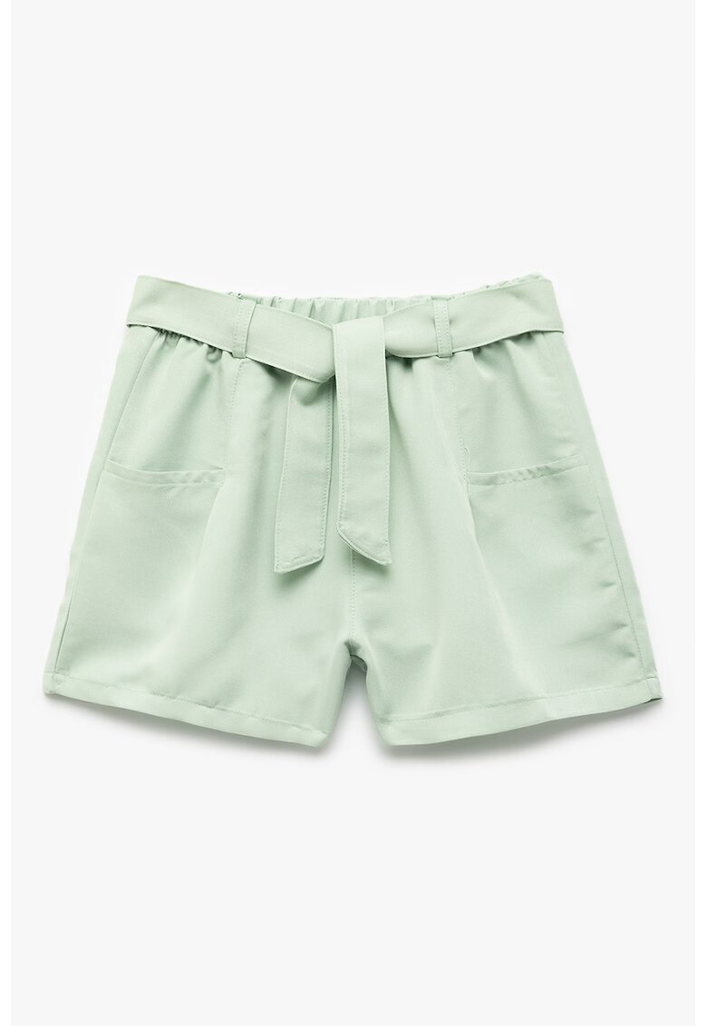 KOTON Pantaloni scurti din amestec de modal cu cordon in talie - Verde deschis