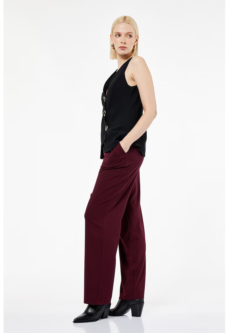 KOTON Pantaloni uni cu buzunare - Violet pruna