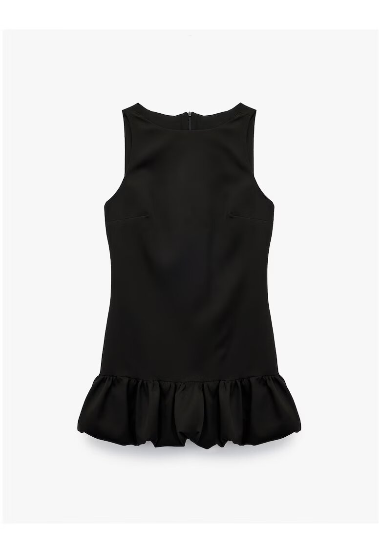 KOTON Rochie mini cu terminatie cu volane - Negru