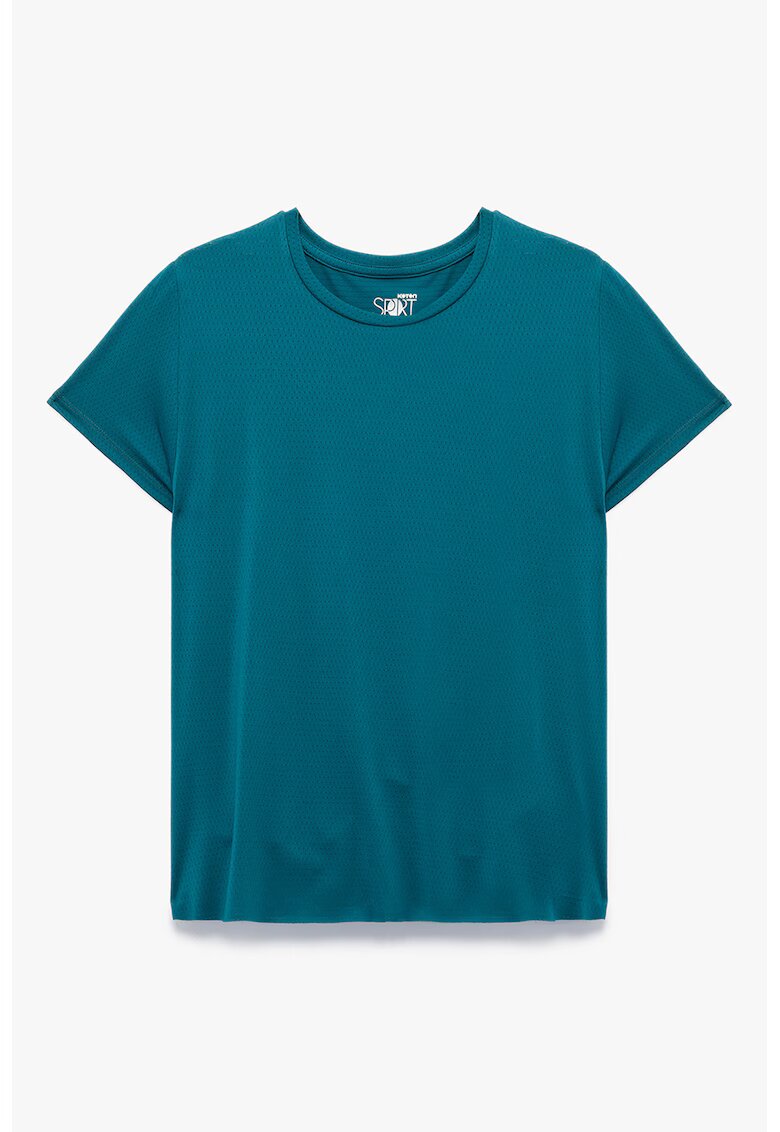 KOTON Tricou uni cu croiala lejera - Verde persan