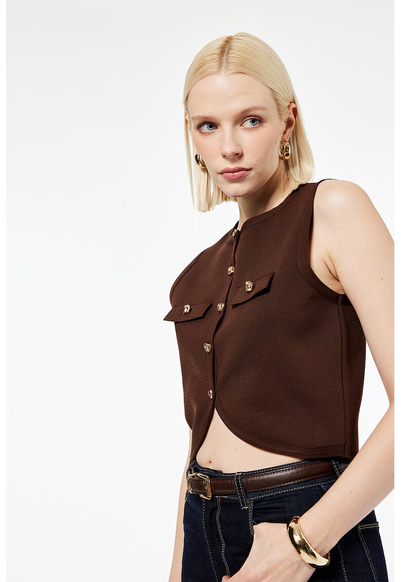 KOTON Vesta crop uni - Maro inchis