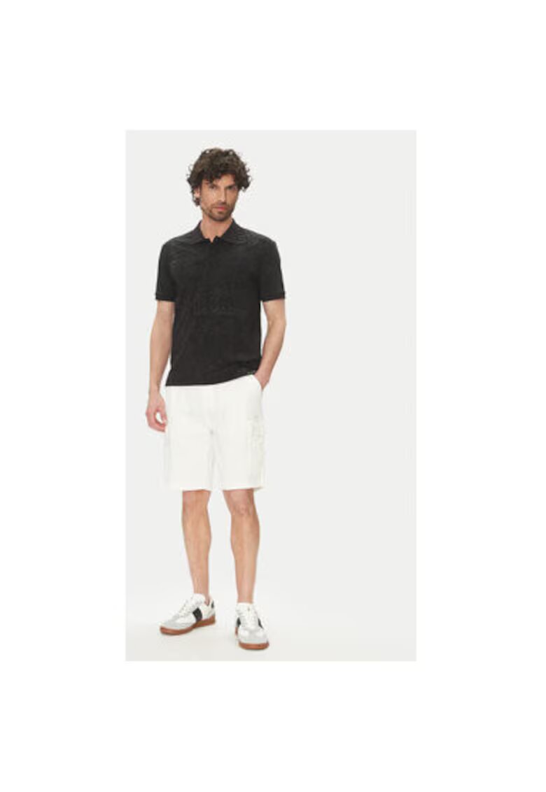 La Martina Tricou polo barbati JS402 - Bumbac - Negru - Negru