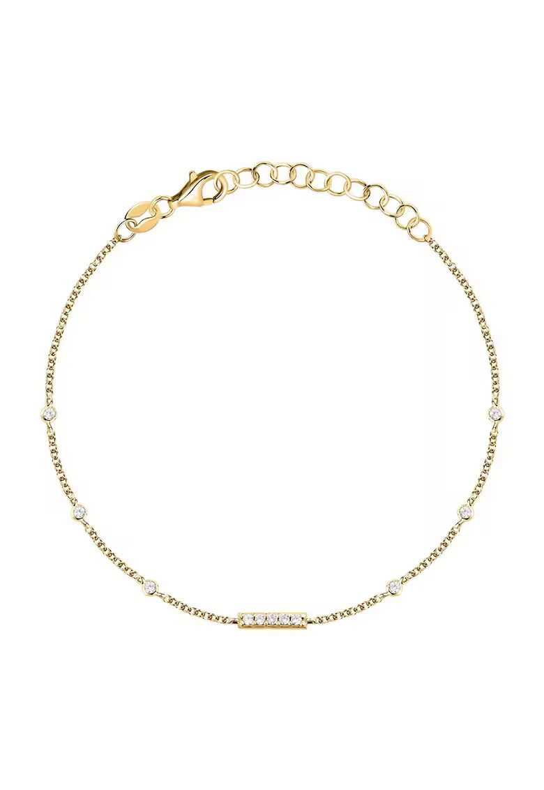 LA PETITE STORY Bratara decorata cu cristale zirconia - Auriu