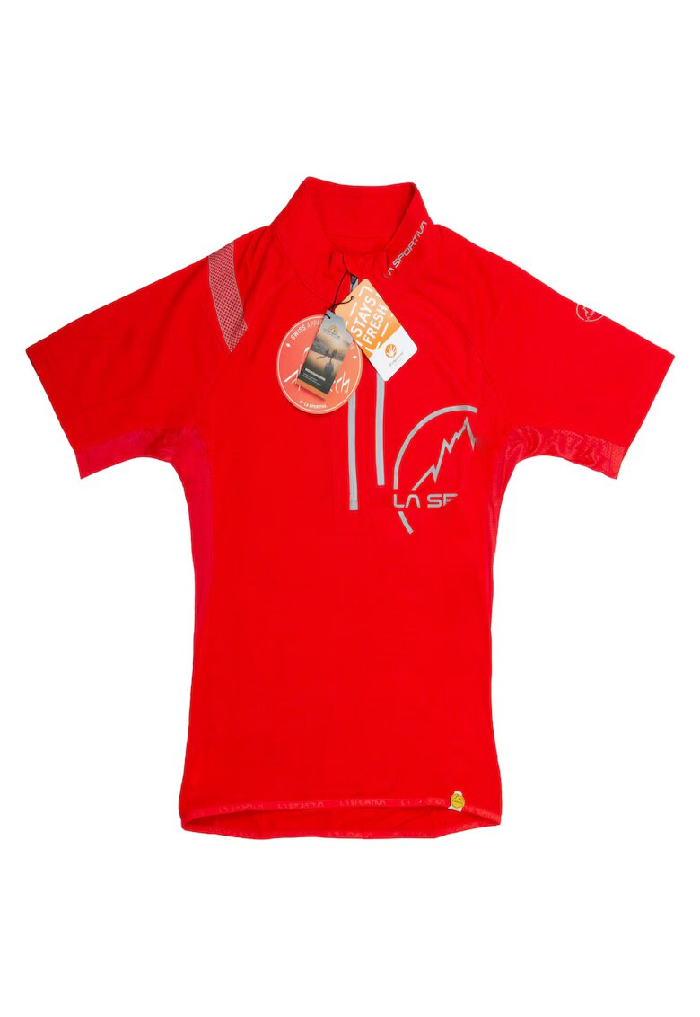 La Sportiva Tricou tehnic Promo Mattstock - rosu - 100% poliester - pentru trekking - set XXL
