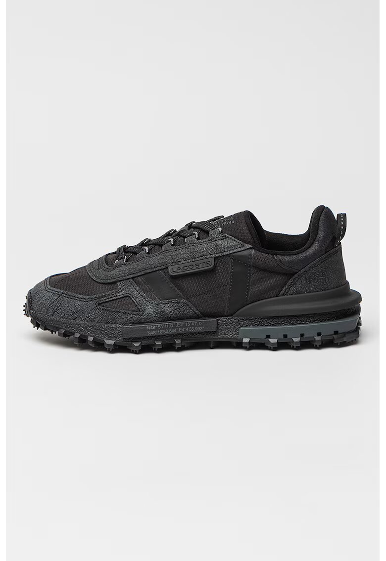Lacoste Pantofi sport cu garnituri din piele Elite Active - Negru/Gri antracit