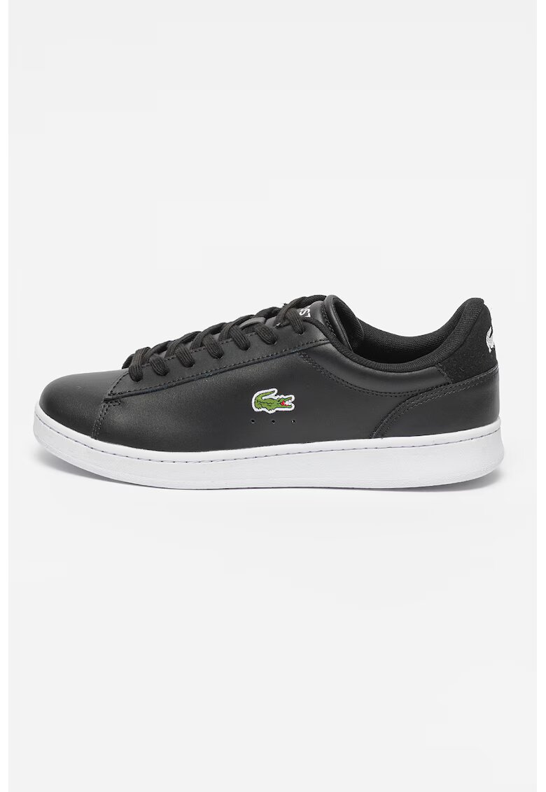 Lacoste Pantofi sport din piele cu garnitura din piele intoarsa Carnaby Set - Alb/Negru