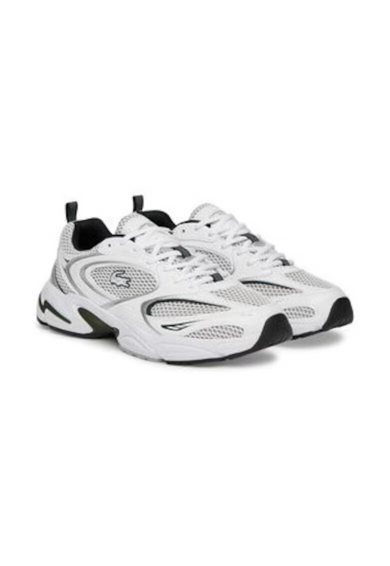 Lacoste Tenisi barbatesti - piele ecologica - alb/negru -
