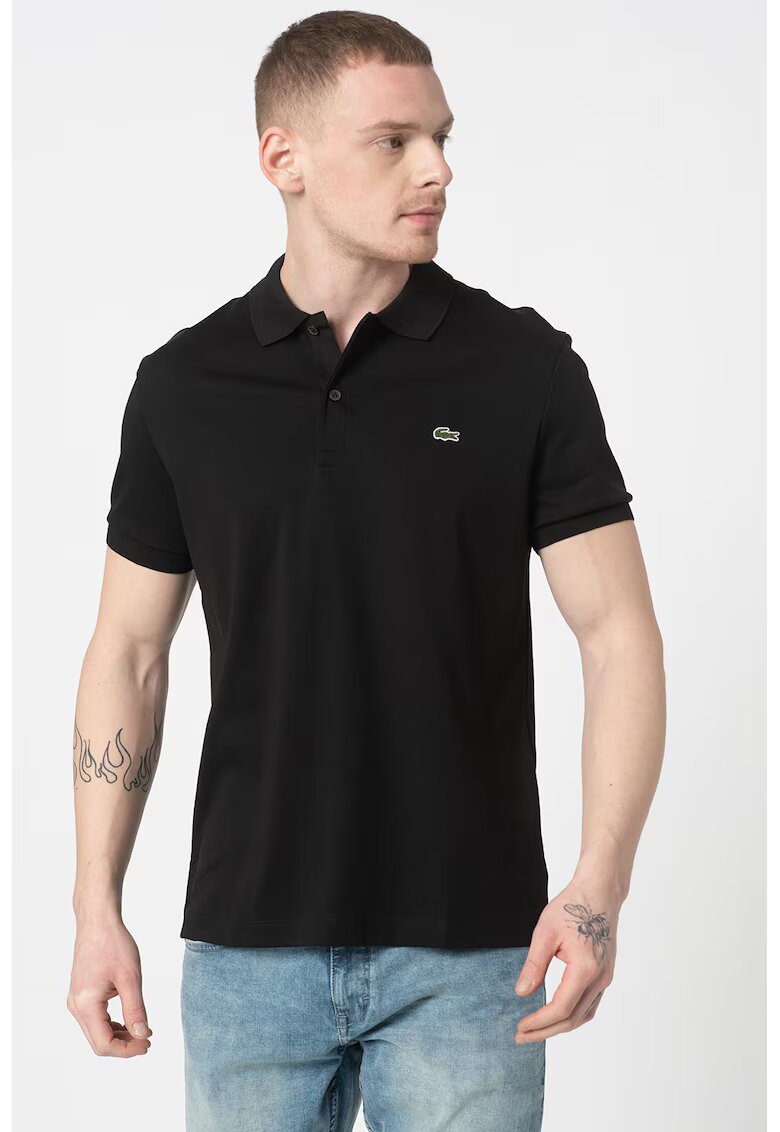 Lacoste Tricou polo regular fit de bumbac - Negru