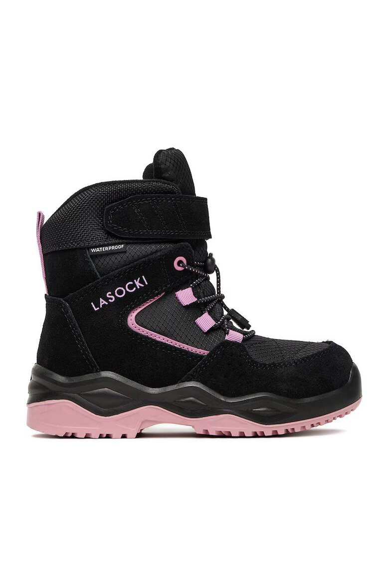 Lasocki Young Ghete sport fete - piele naturala - roz/negru