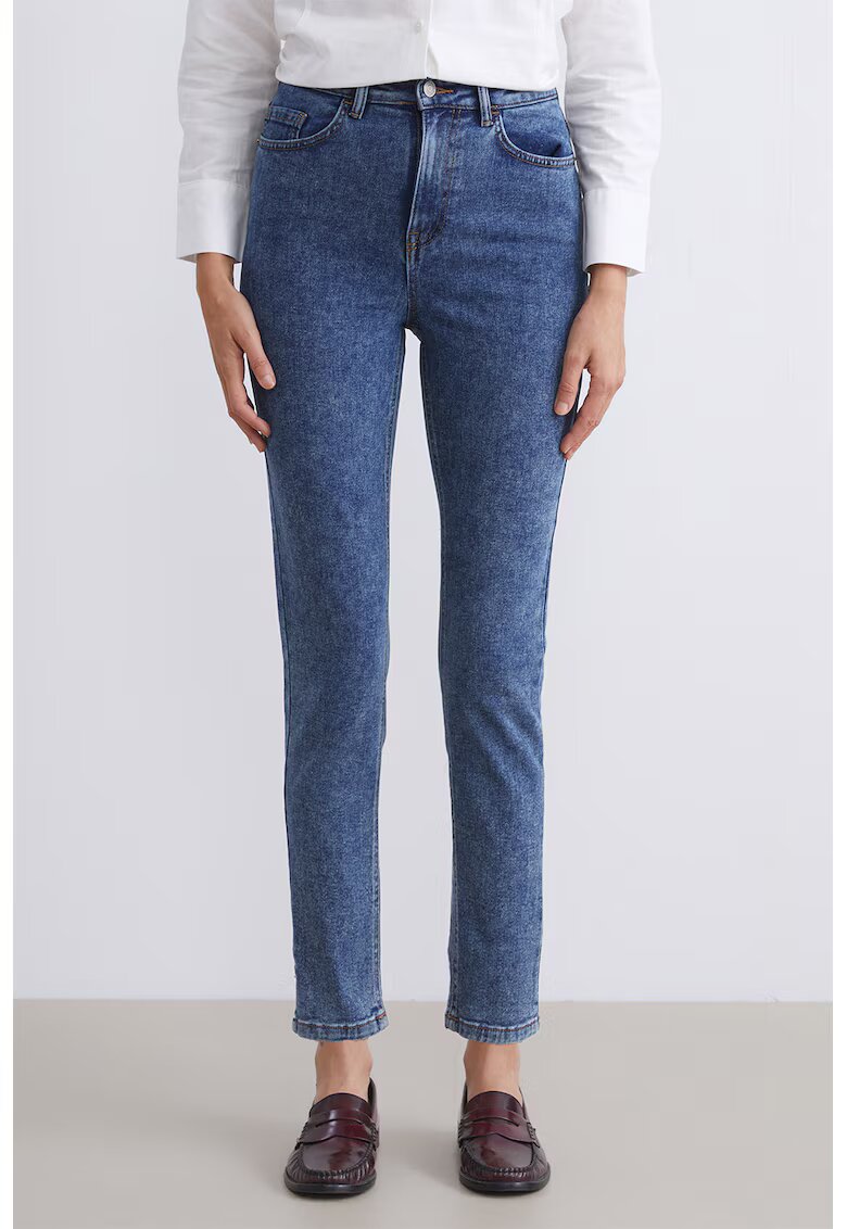 LC WAIKIKI Blugi slim fit cu talie inalta - Albastru melange